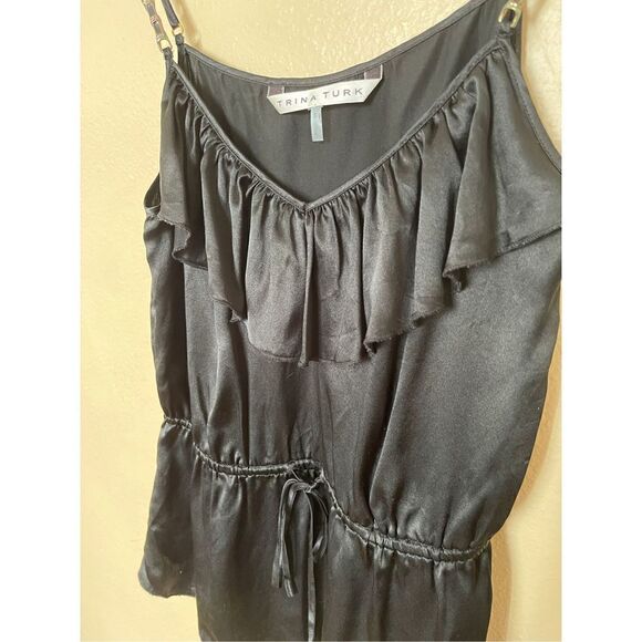Trina Turk silk lace cami top size small black - Picture 3 of 7